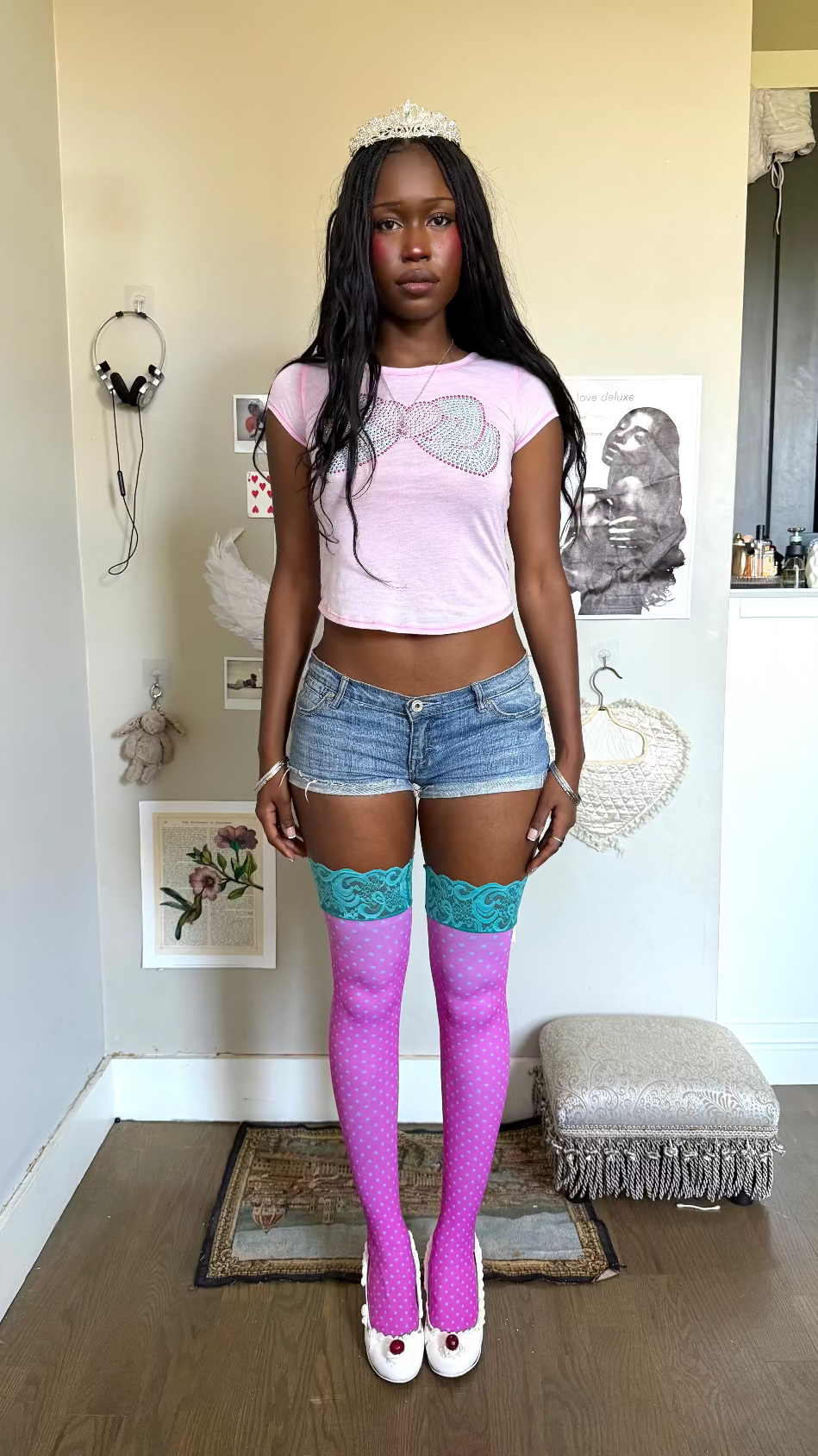 Cotton Candy Thigh High
